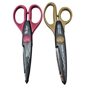 LOT OF 2 PAPER Edgers- Fiskars & Emagination Spindal & Wave Cut EUC